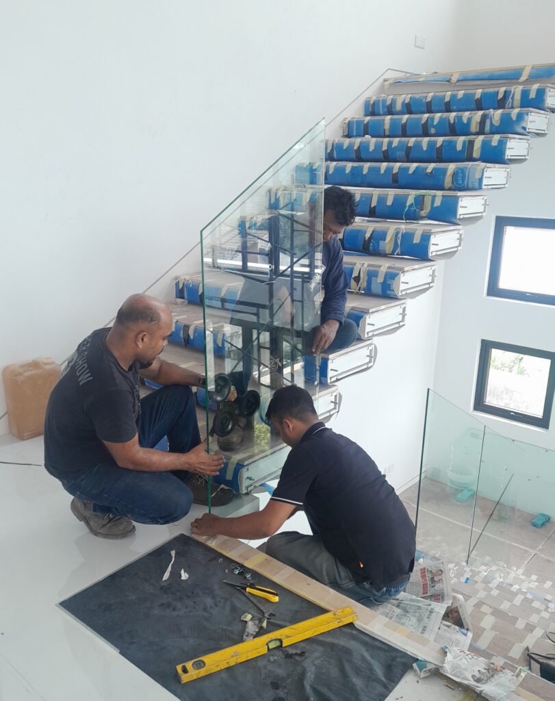 Floating Marble & Granite Staircase with Glass Railing | Ultimate Design Guide 3 floating marble staircase glass installation